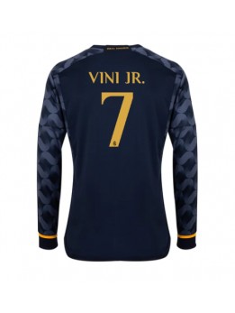 Moški Nogometna dresi replika Real Madrid Vinicius Junior #7 Gostujoči 2023-24 Dolgi rokav